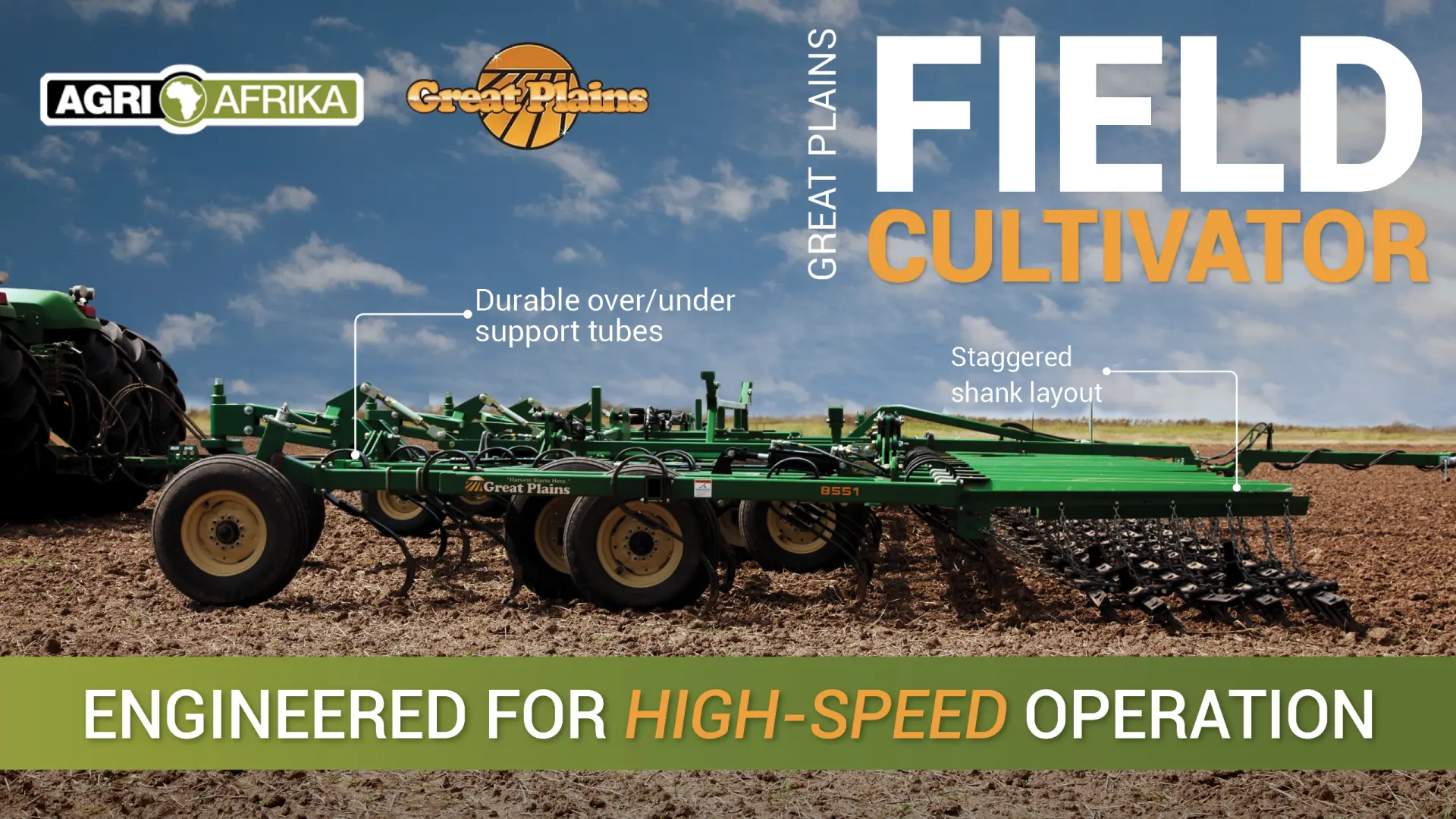 Great Plains field cultivator | Engineered for high-speed operation | Agri Afrika