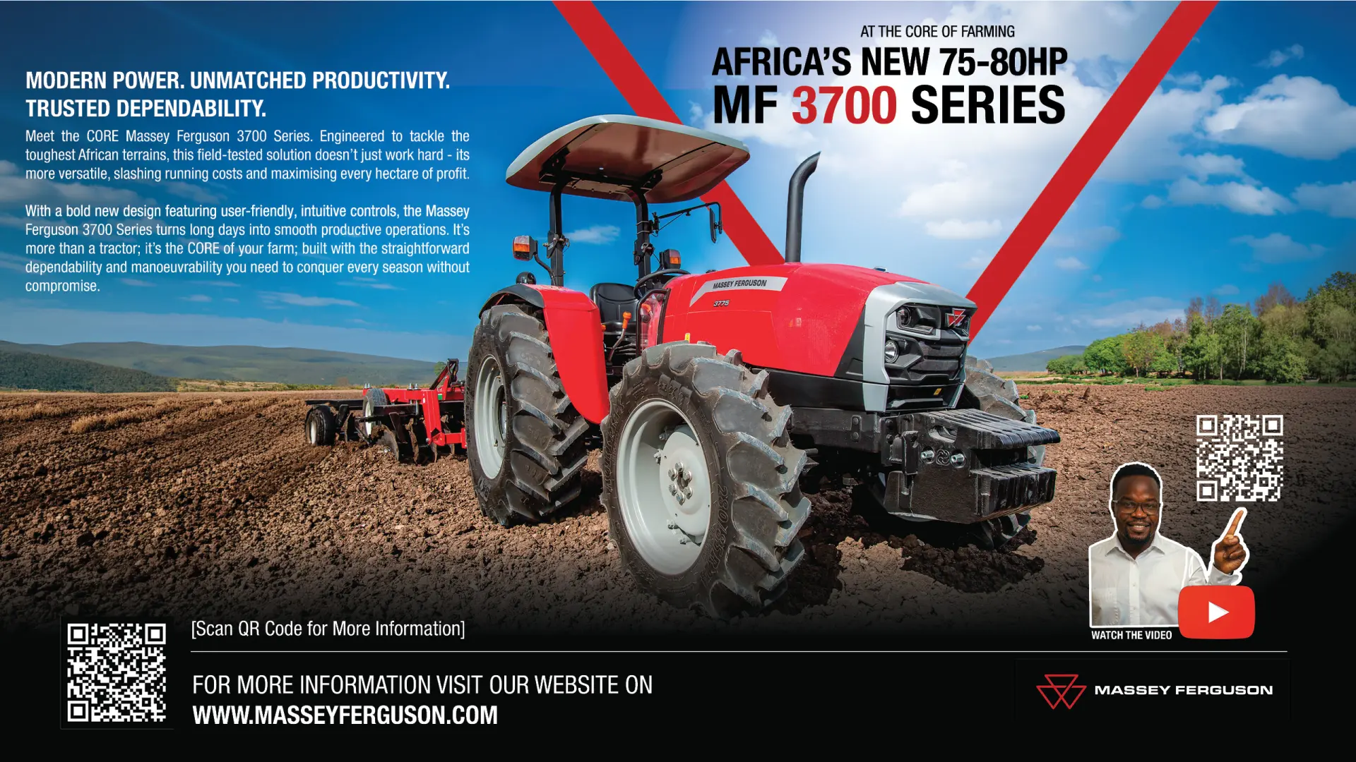 Africa's new 75-80 HP Massey Ferguson 3700 series