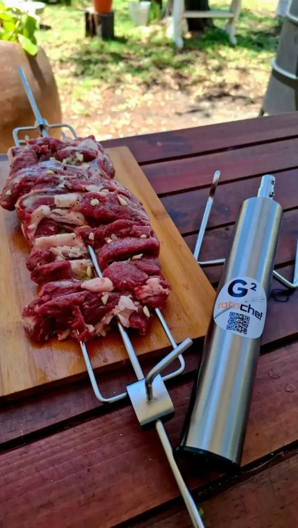 Rotochef Rotisseries Spit | Designed to hold 4.8KG of succulent meat overfire | Outdoor Innovation