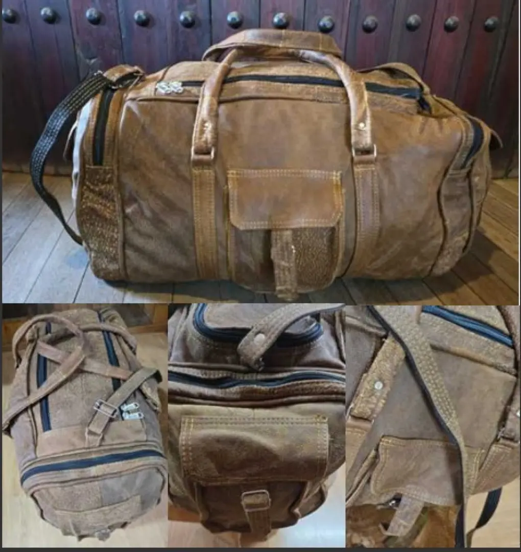 Leather Big Bag +-70cm x 34cm x 30 cm | Only available in light brown and tan | Outdoor Innovation