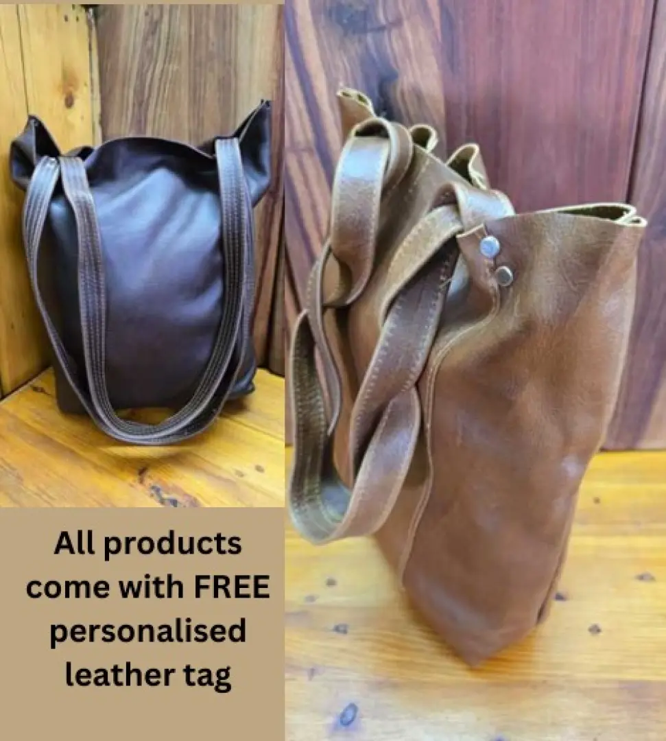 GENUINE LEATHER HIGH QUALITY TOTO BAG NO ZIPS | ±40×30×9cm | Available in: Brown and Tan | Outdoor Innovation