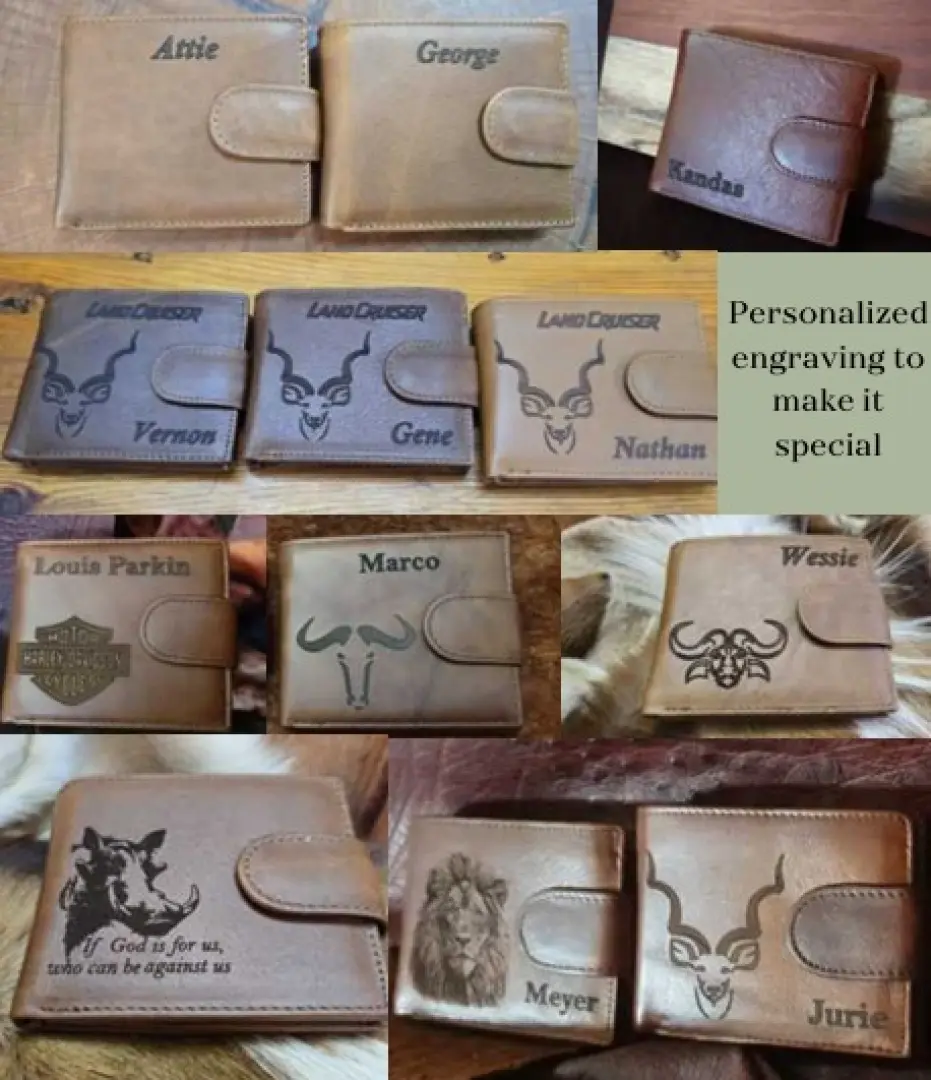 Mens Camel Mountain Wallets | Genuine Leather bi-fold wallet for men | Outdoor Innovation