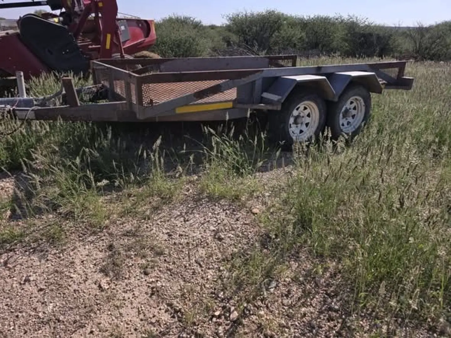 Dubbel as trailer 2.1 breed  3.5 lank Saam met tralies | MK Landbou Dienste