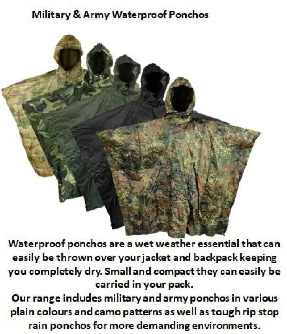 The Military &amp; Army Waterproof Ponchos | Outdoor Innovation