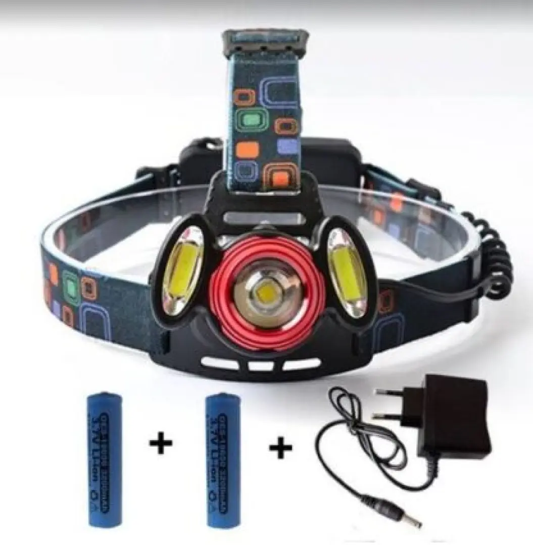 Bright COB LED Headlamp T6 Led + 2 COB Lights | Outdoor Innovation