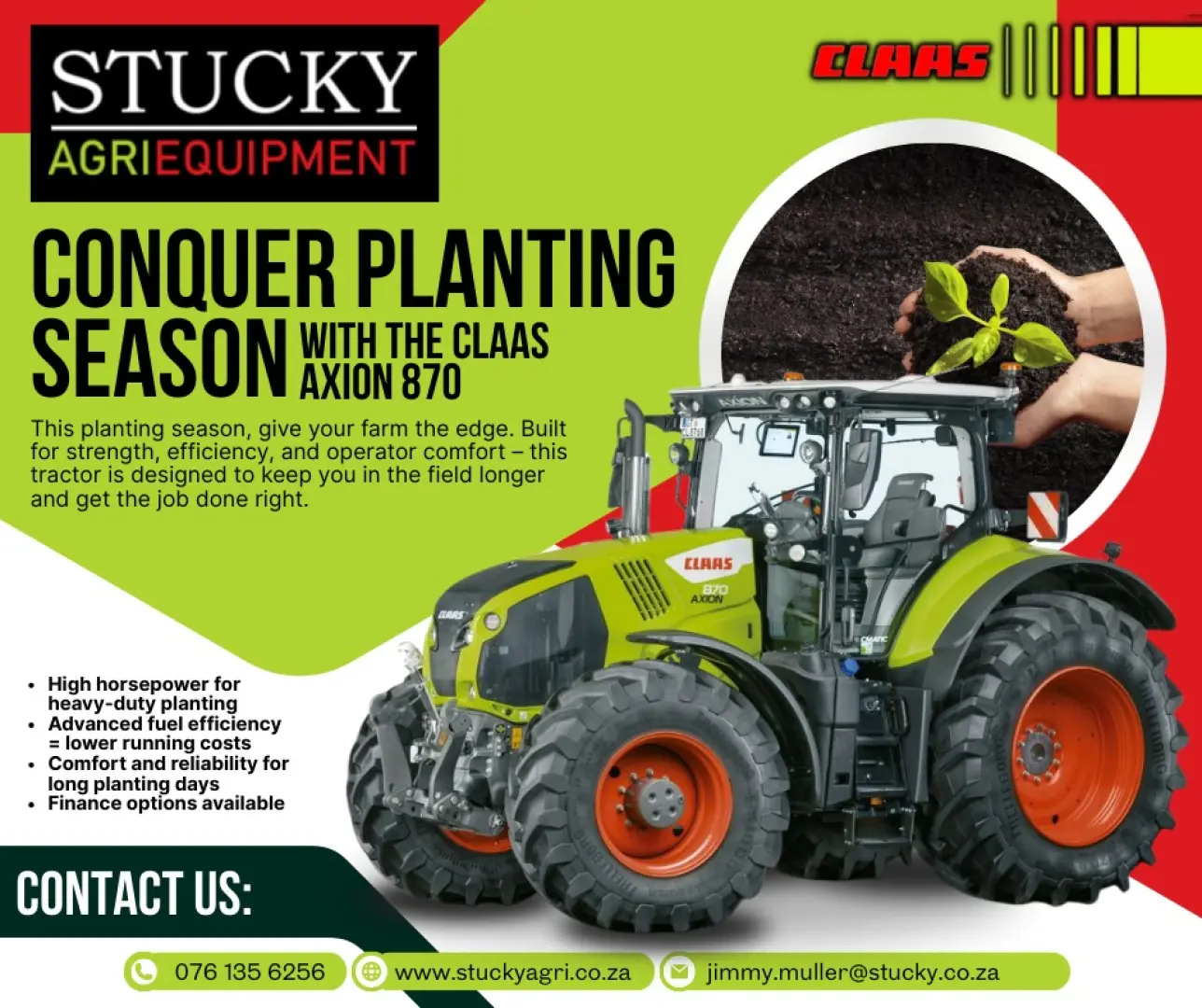 Conquer planting season with the Claas Axion 870 | Stucky Agri