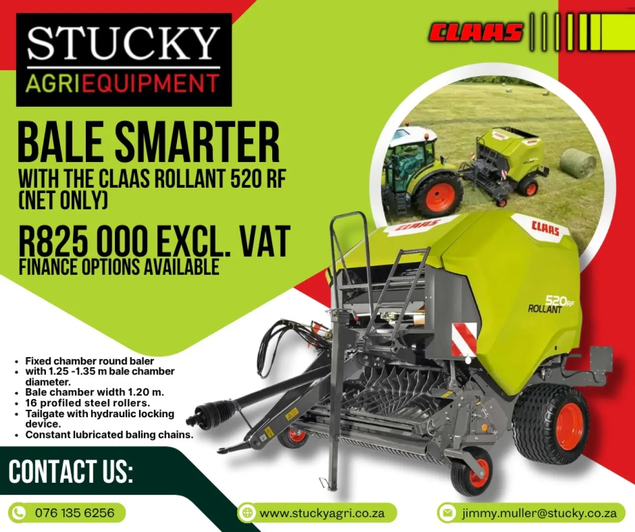 Claas Rollant 520 RF (Net only) Baler | Stucky Agri 
