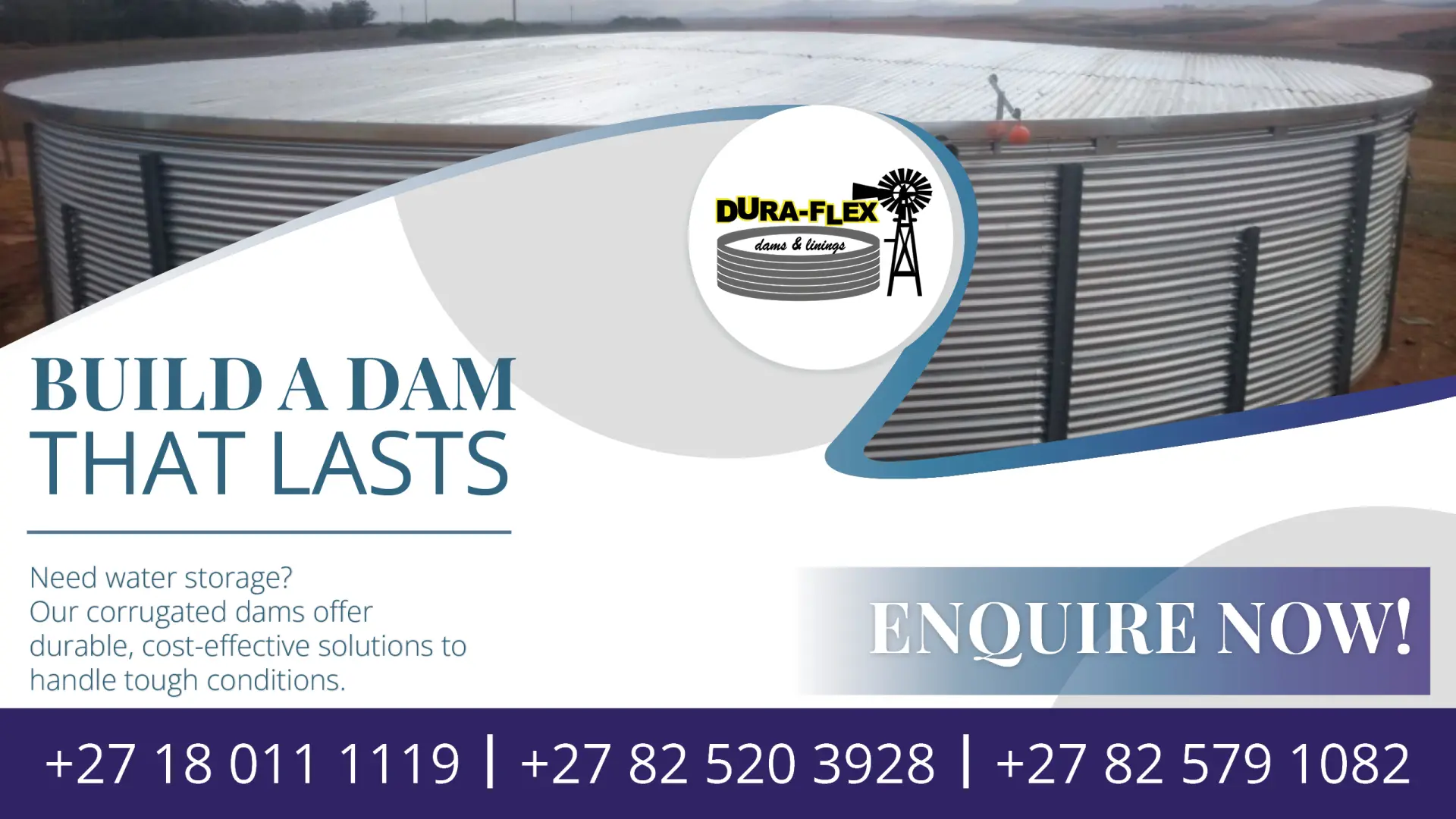 Need water storage? We build dams that lasts | Duraflex Dams &amp; Linings