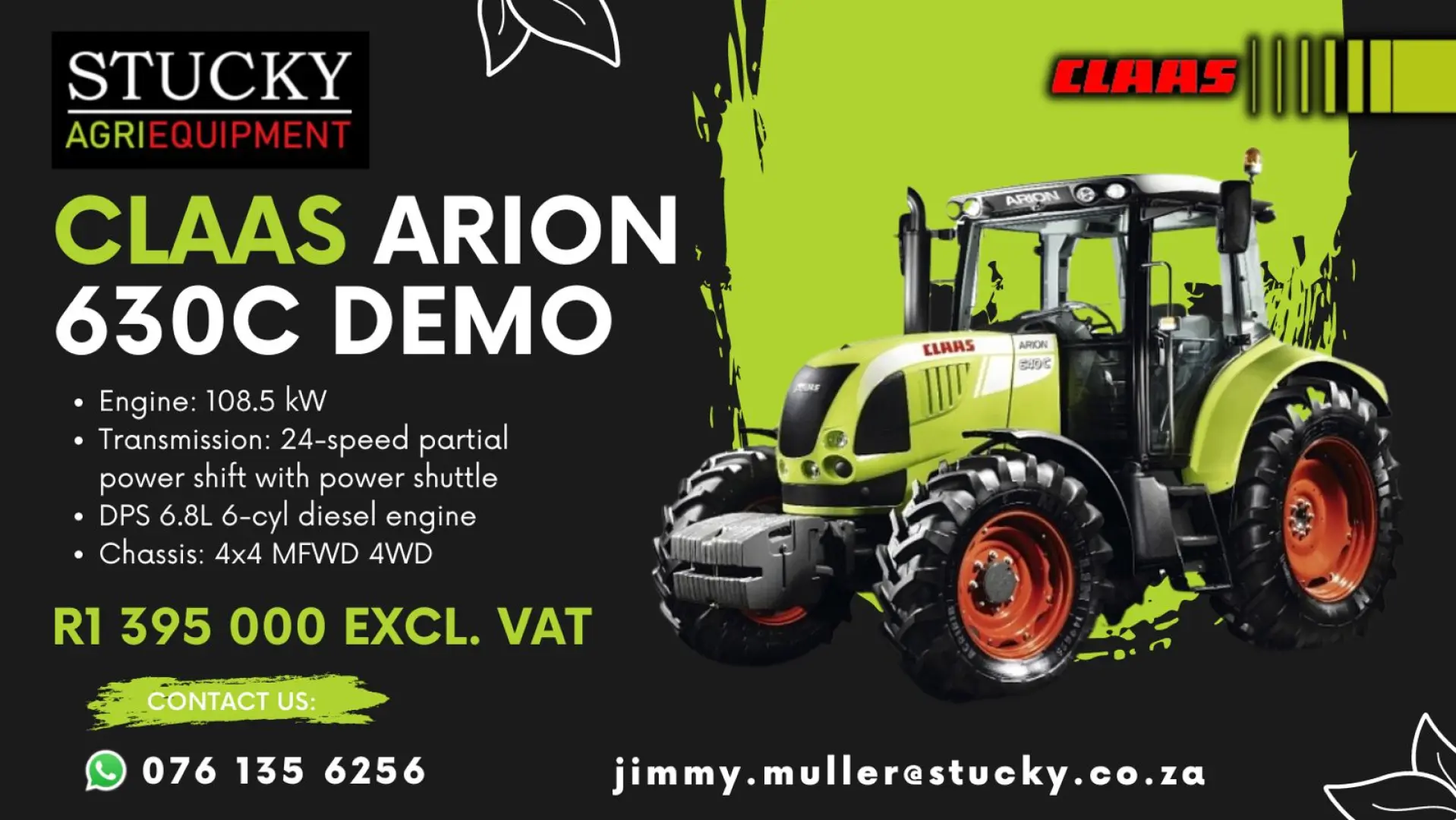 Claas Arion 630C Demo | Stucky Agri