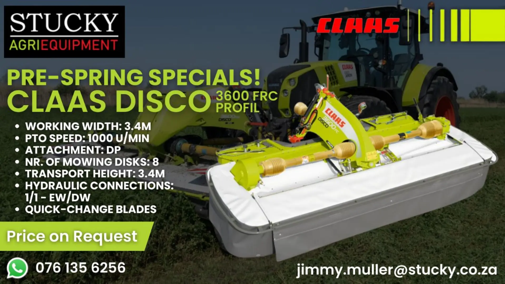 Claas Disco 3600 FRC Profil | Stucky Agri