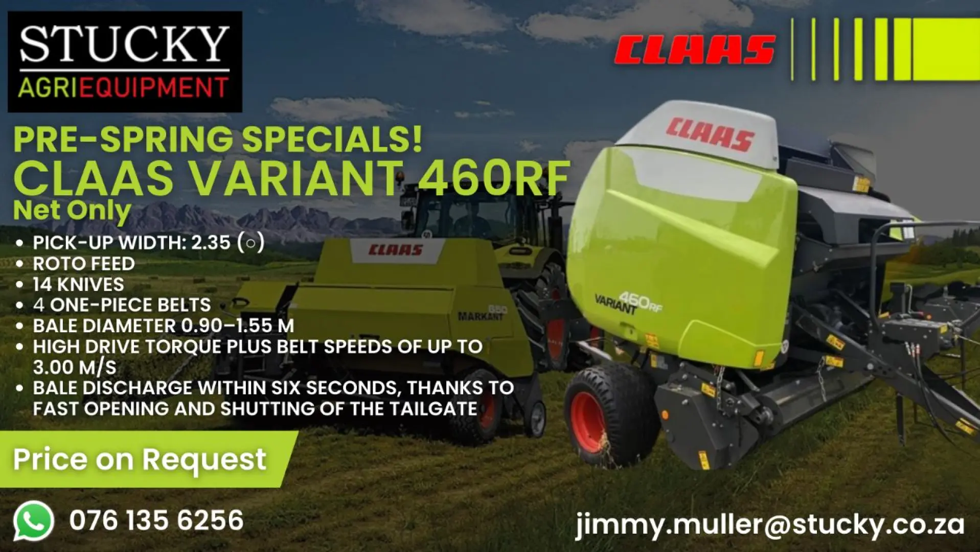 Claas Variant 460RF (Net only) | Stucky Agri