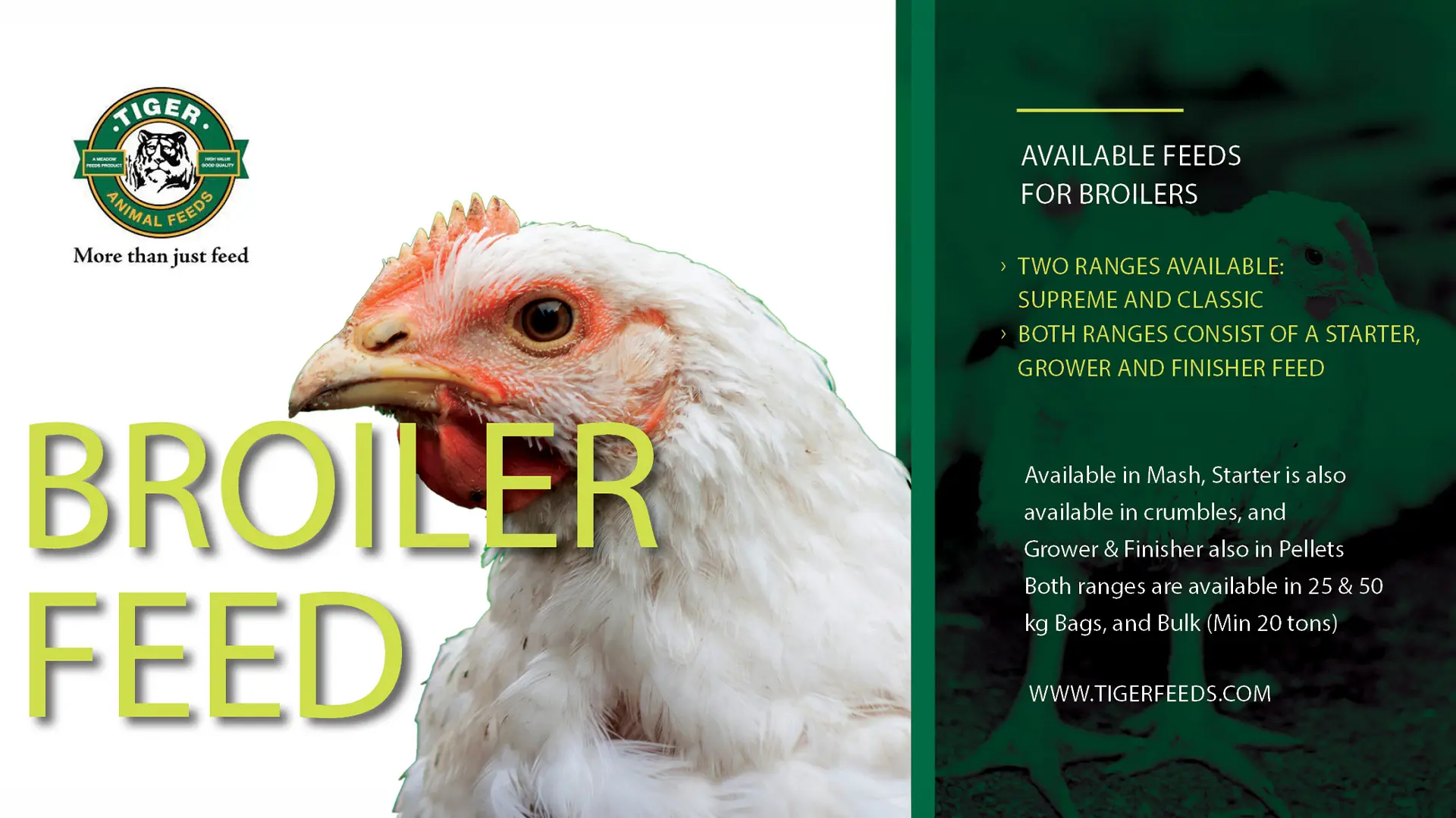 Broiler feed | Tiger Animal Feeds