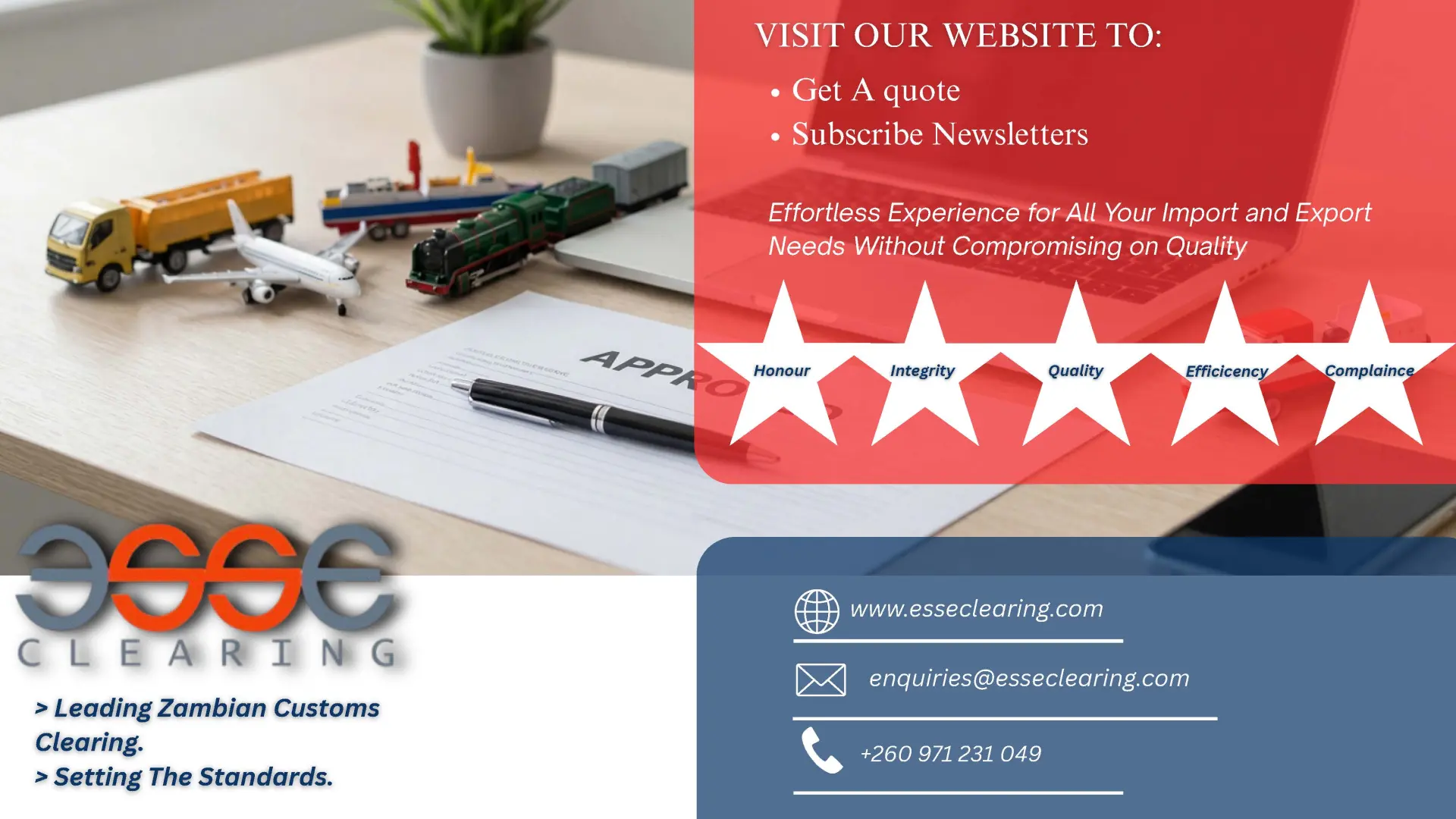 Reliable import &amp; export clearing services in Zambia | ESSE Clearing