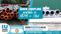 Quick coupling irrigation pipes, HDPE & Steel | Irrigation Unlimited