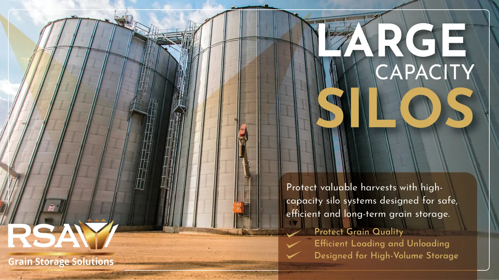 Large capacity silos | Protect your harvests with RSA Grain Storage Solutions
