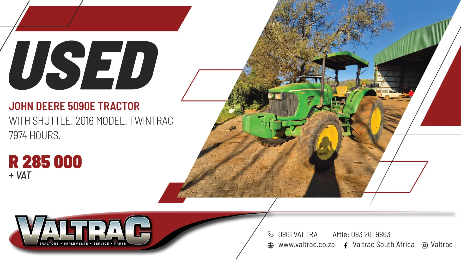 Used John Deere 5090E tractor | Valtrac