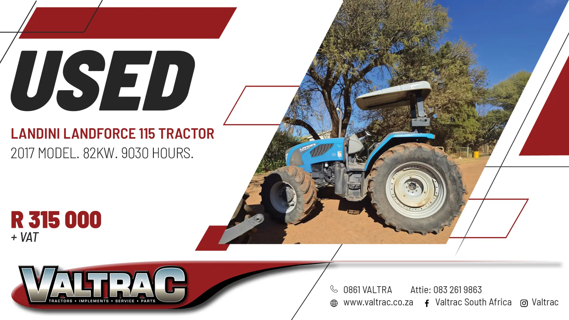 Used Landini Landforce 115 tractor | Valtrac