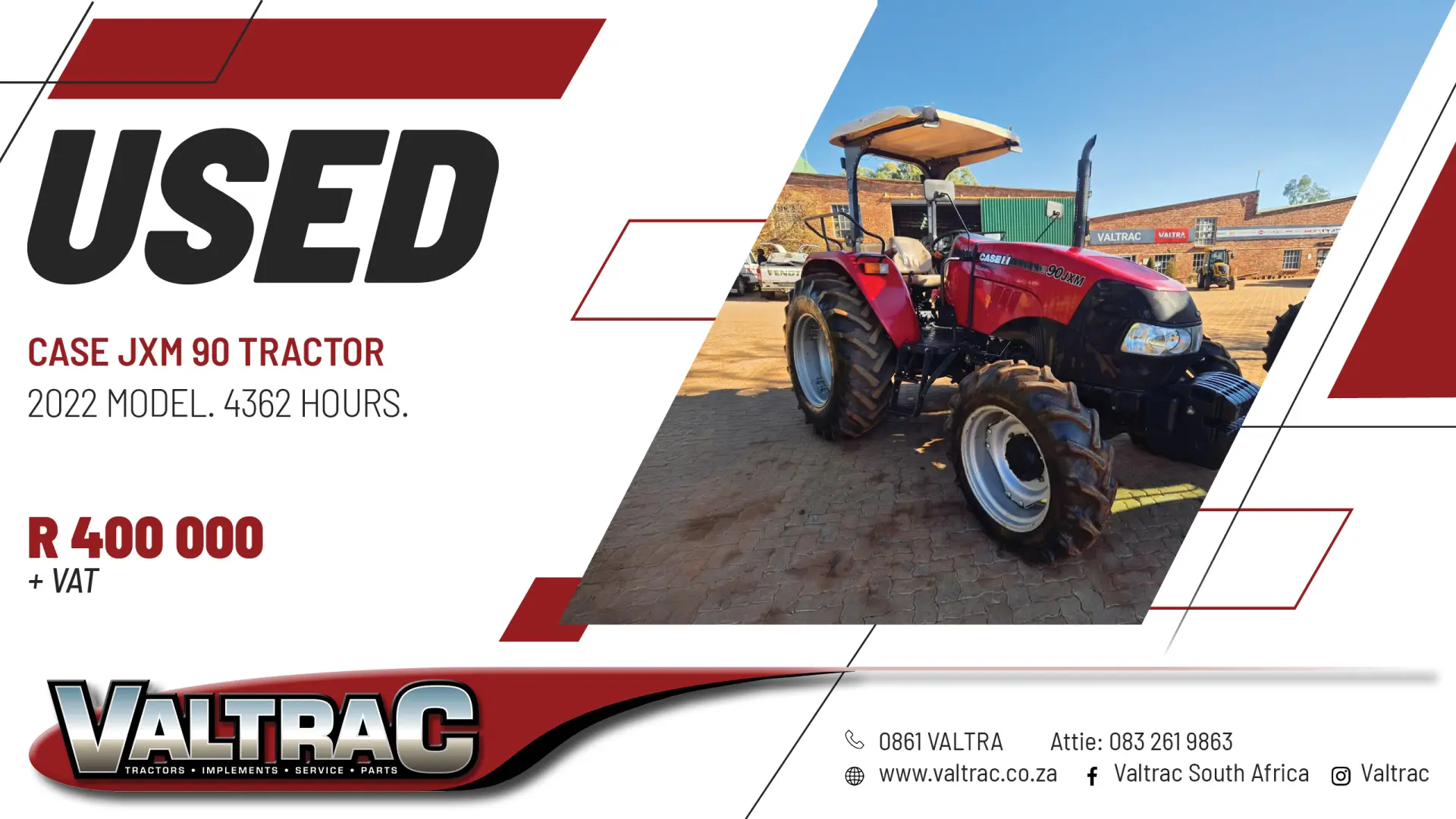 Used Case JXM 90 tractor | Valtrac