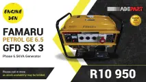 Famaru petrol GE 6.5 GFD SX 3 phase 6.5KVA generator | Engine Den