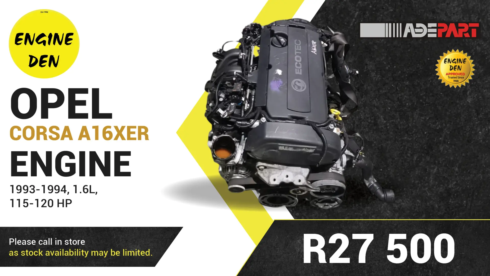 Opel Corsa A16XER Engine | Engine Den