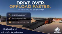 Drive over, offload faster | 10m x 3m Mobile Drive-Over Hopper | BTS Grain Handling
