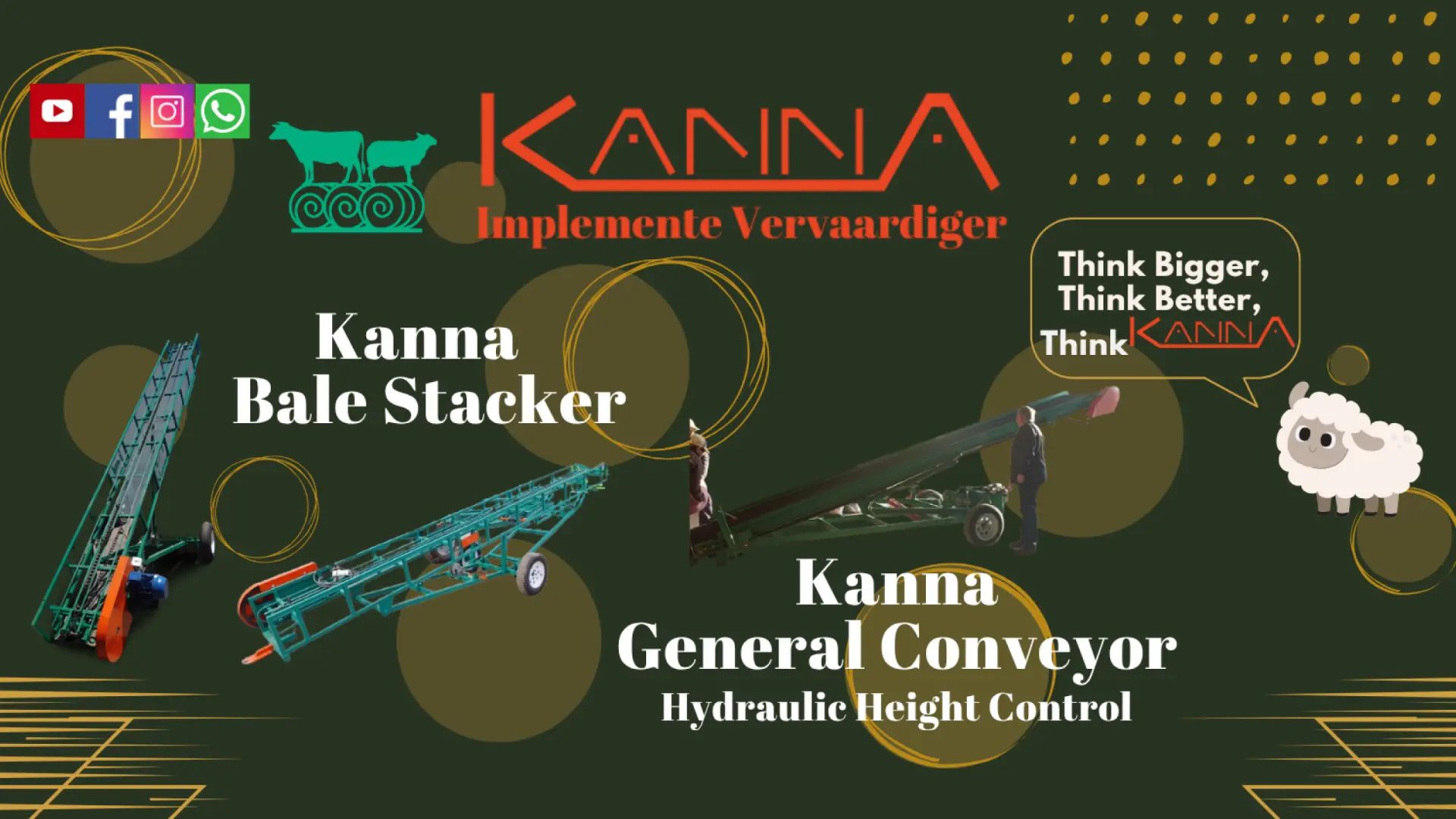 Kanna Bale Stacker &amp; General Conveyor (Hydraulic Height Control) | Kanna Industries
