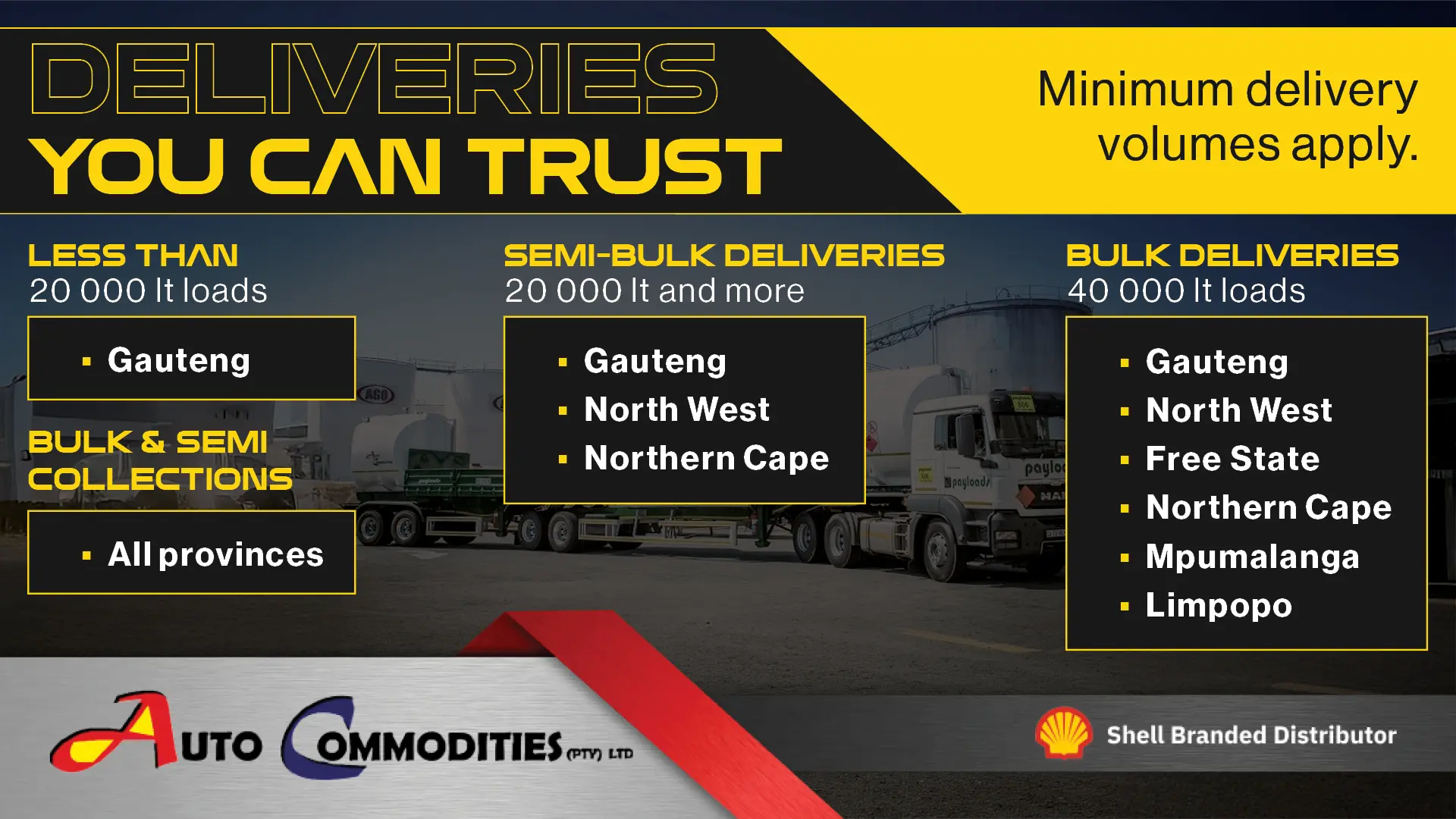 Fleet-tested diesel supply solutions | Auto Commodities