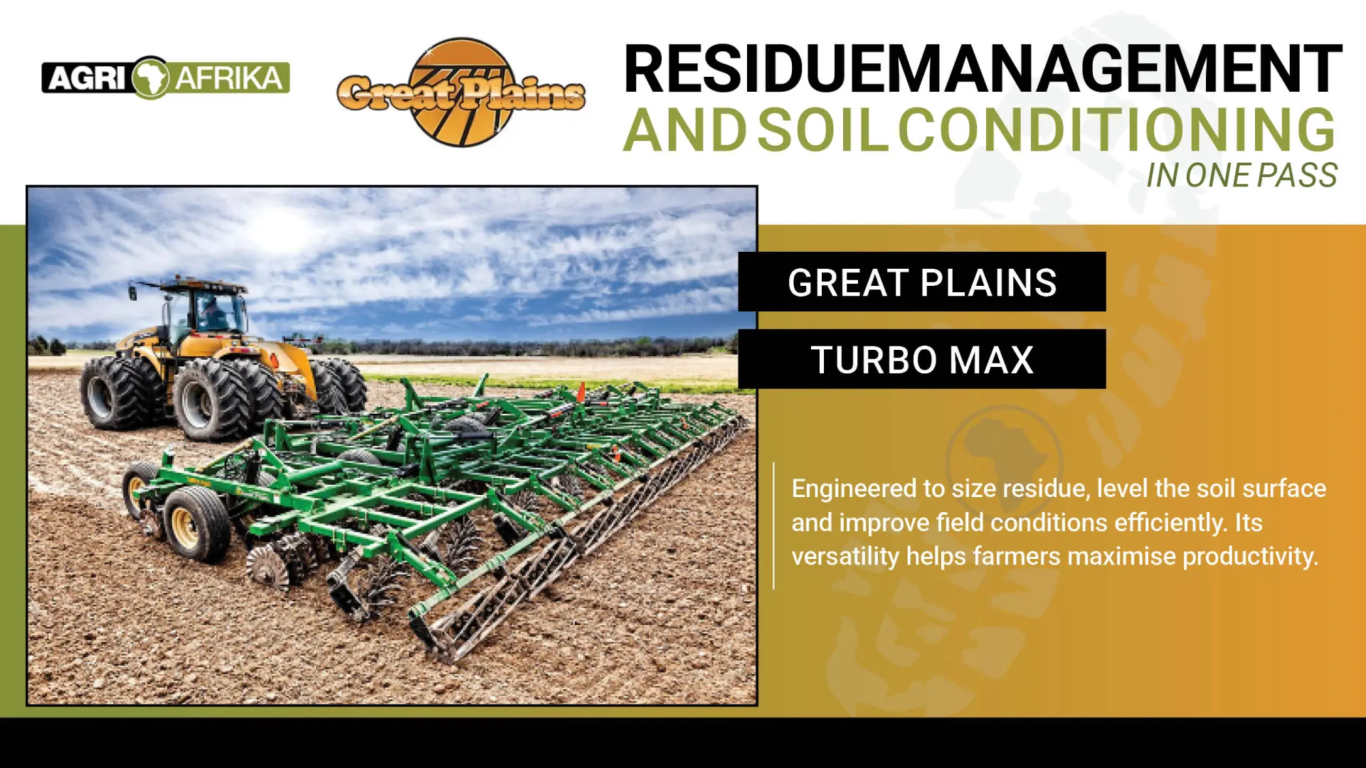 Residue Management and soil conditioning | Great Plains Turbo Max | Agri Afrika