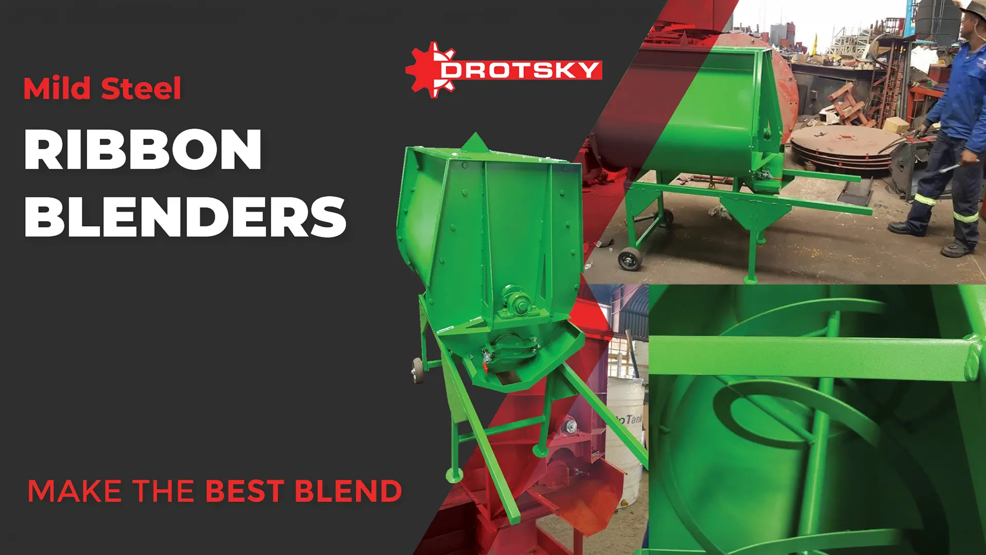 Mild steel ribbon blenders | Drotsky