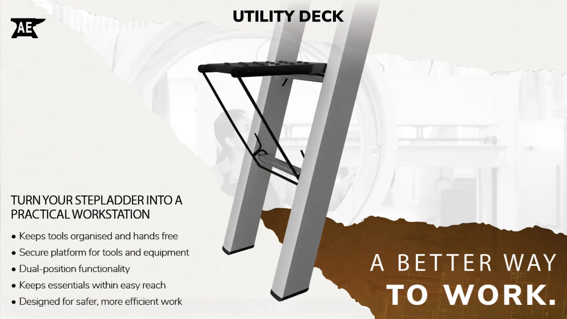 Anvil Utility Deck | Turn your stepladder into a practical workstation