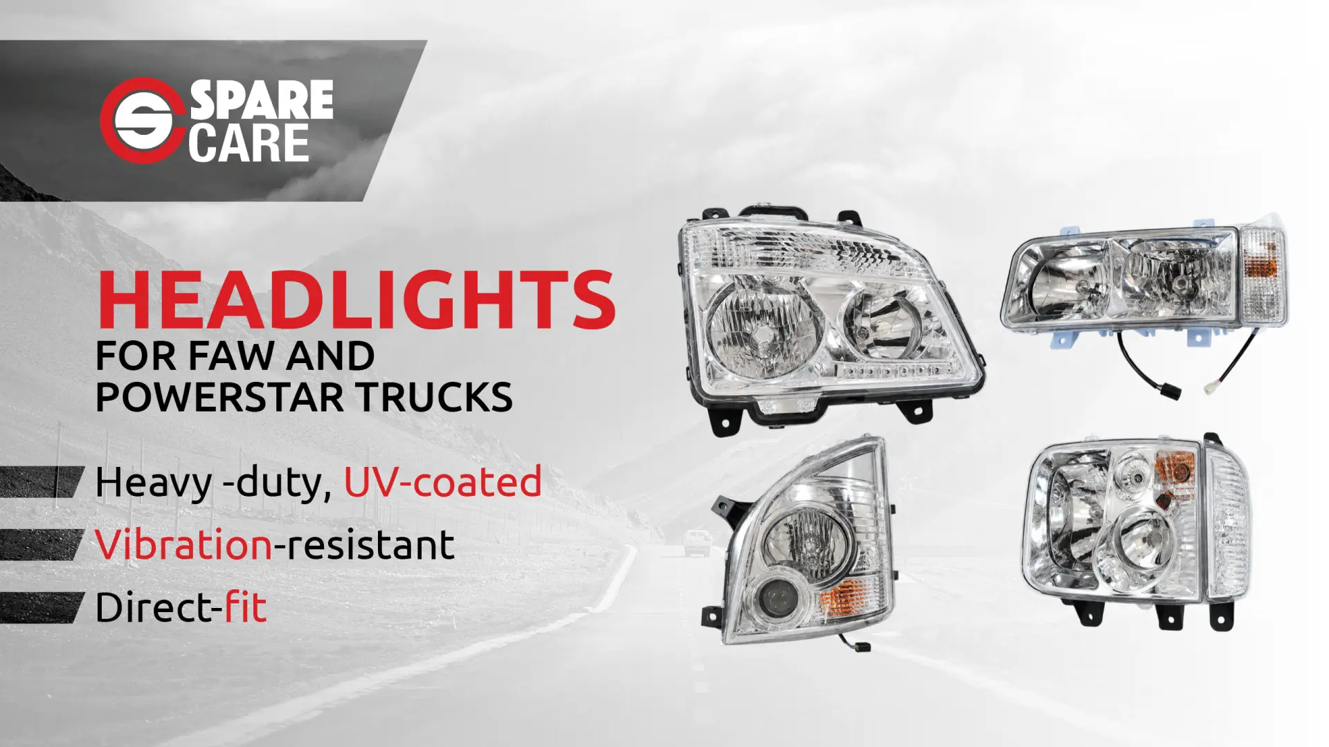 Headlights for FAW and Powerstar trucks | Spare Care