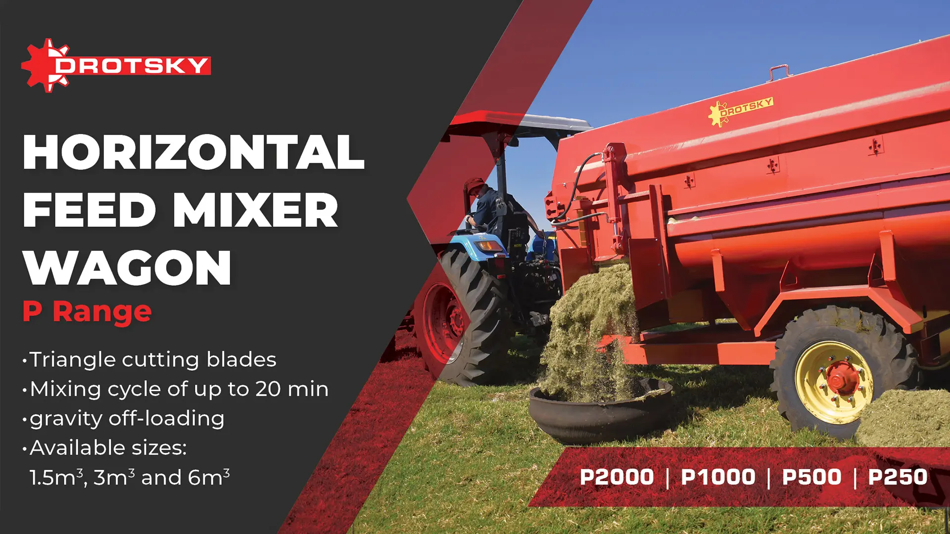Horizontal feed mixer wagon | P-Range | Drotsky