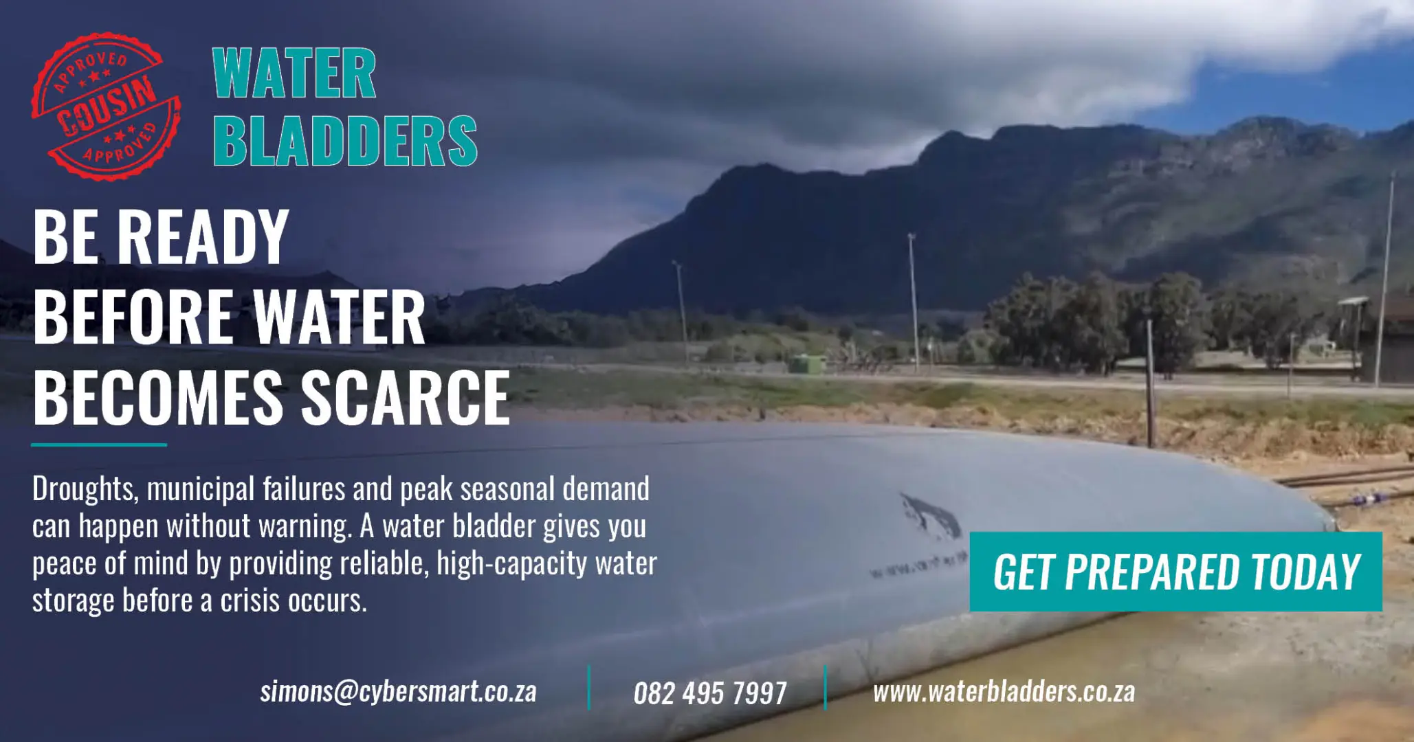 Water Bladders | Heavy-duty flexible water storage - Be ready before water becomes scarce!