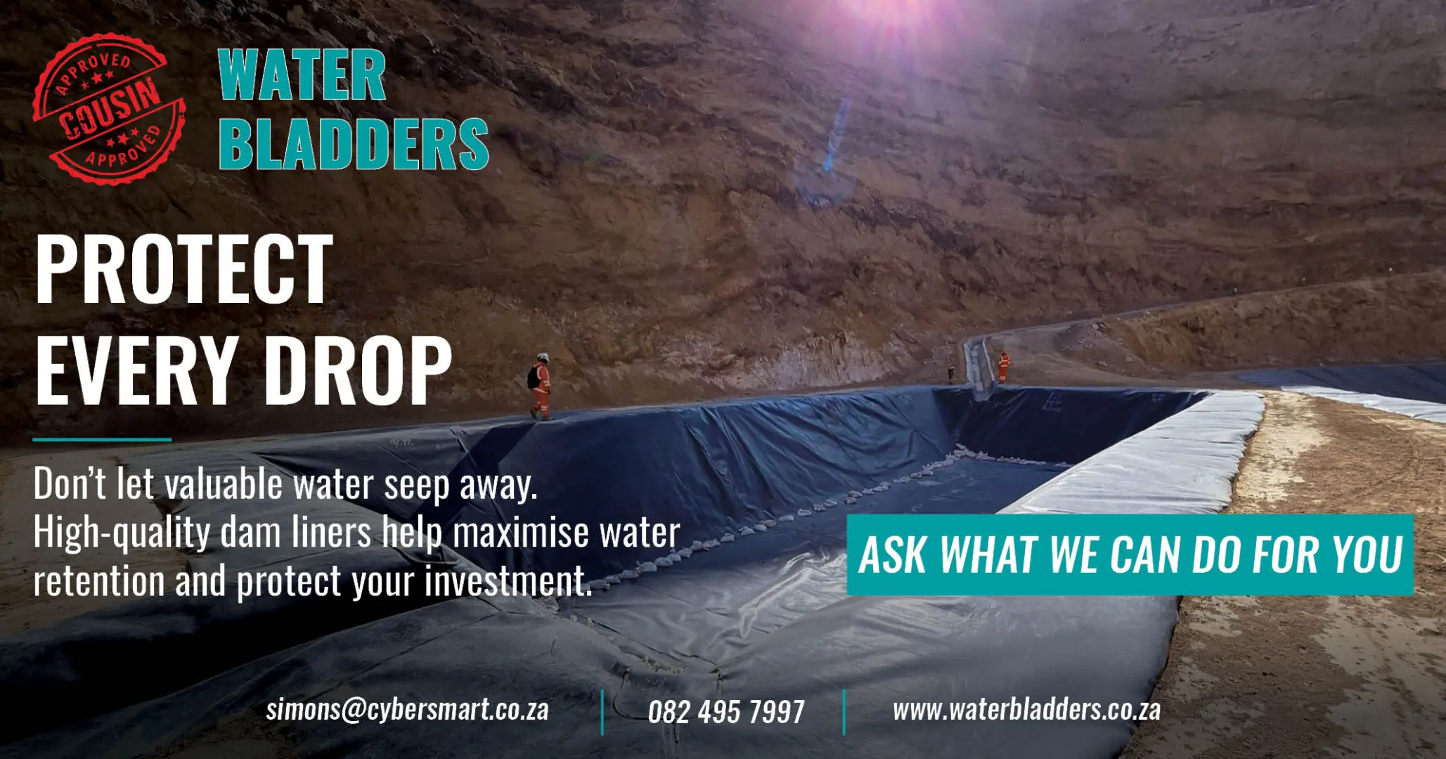 Heavy-duty dam liners | High-retention seepage protection for farms &amp; mining | Water Bladders