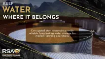 Keep water where it belongs | Corrugated steel water reservoirs | RSA Grain Storage Solutions