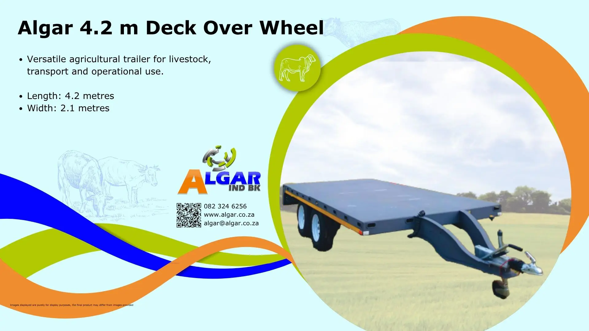 Algar 4.2 m deck over wheel trailer | Algar 4.2 m platbak-sleepwa
