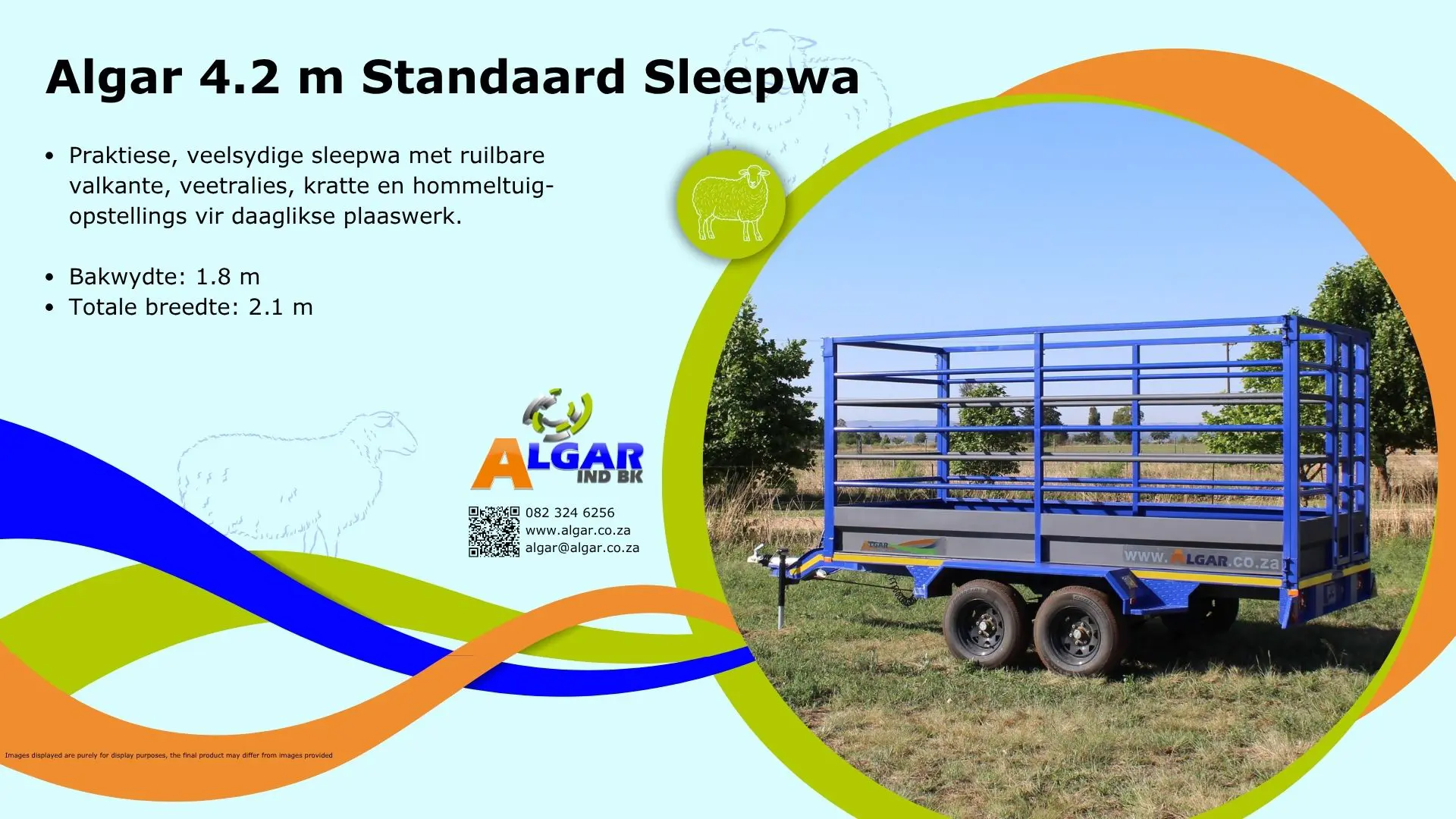 Algar 4.2 m Standard trailer  |  Algar 4.2 m Standaard sleepwa 