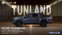Meet the Foton Tunland V9 double cab | Bold presence. Hybrid intelligence.
