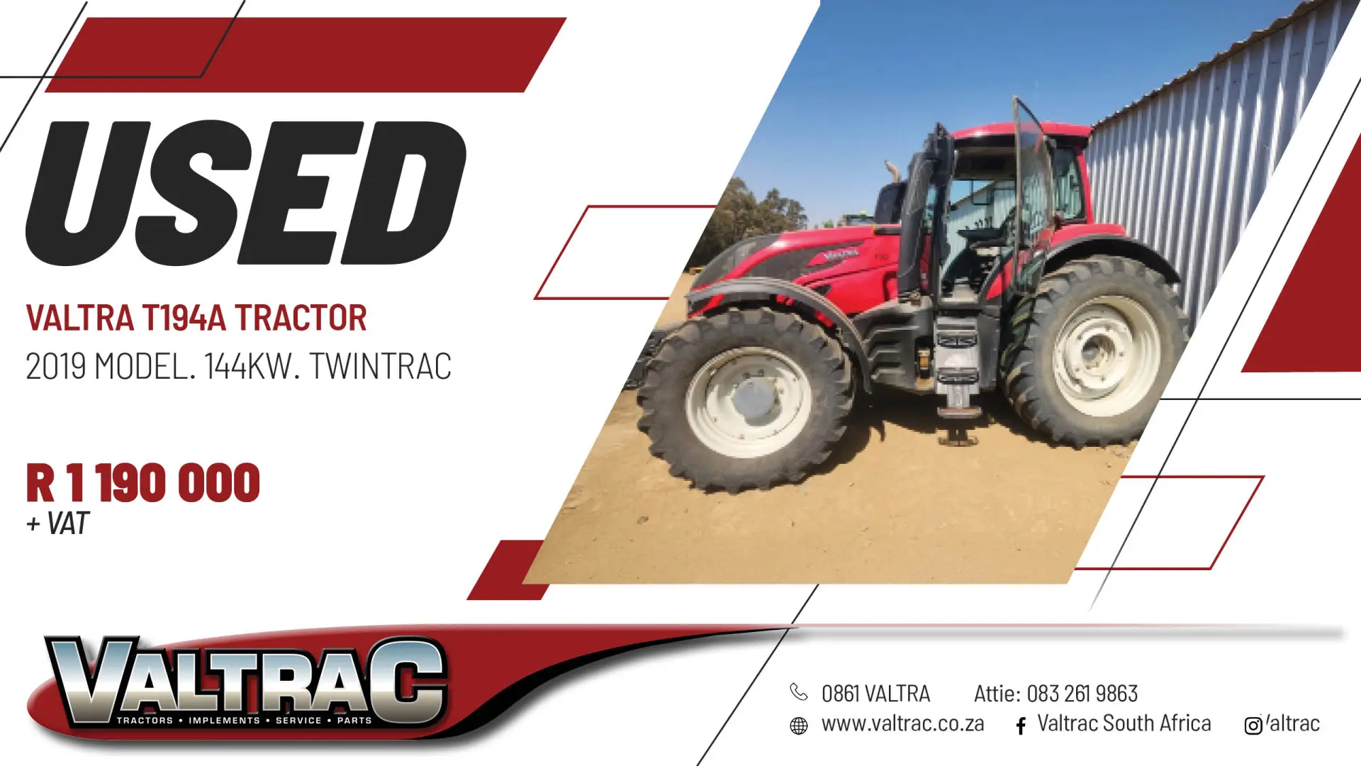 Used Valtra T194A tractor | Valtrac