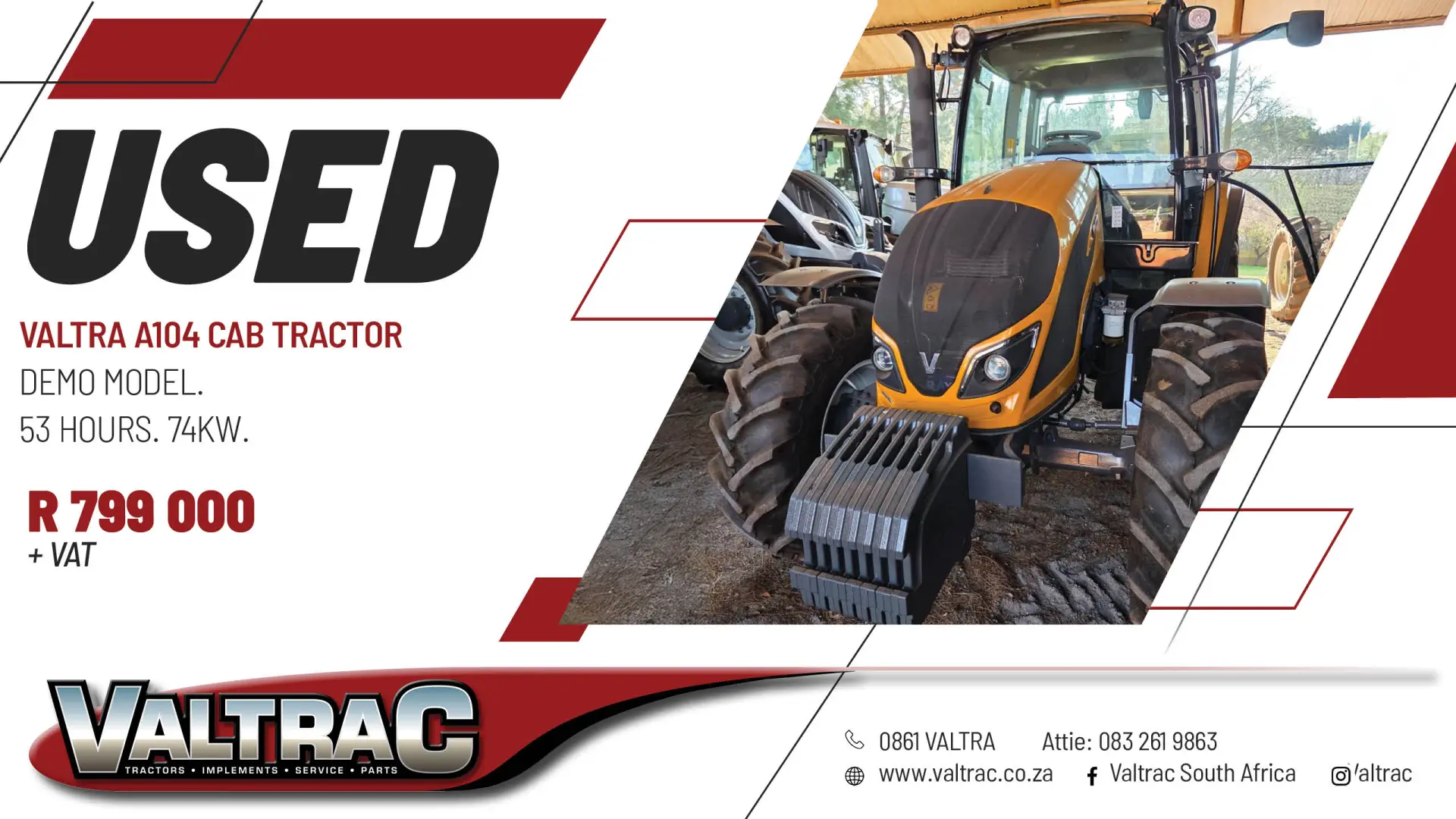 Used Valtra A104 CAB tractor | Valtrac
