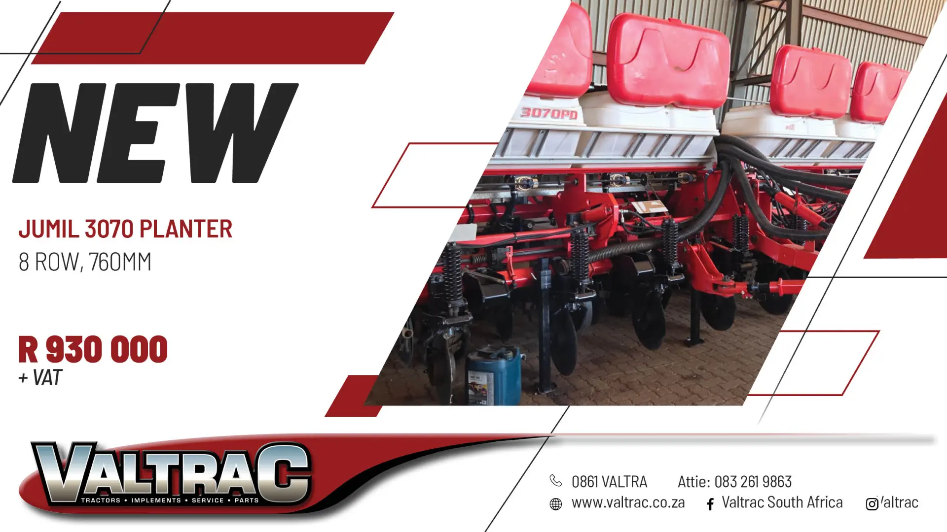 New Jumil 3070 planter | Valtrac