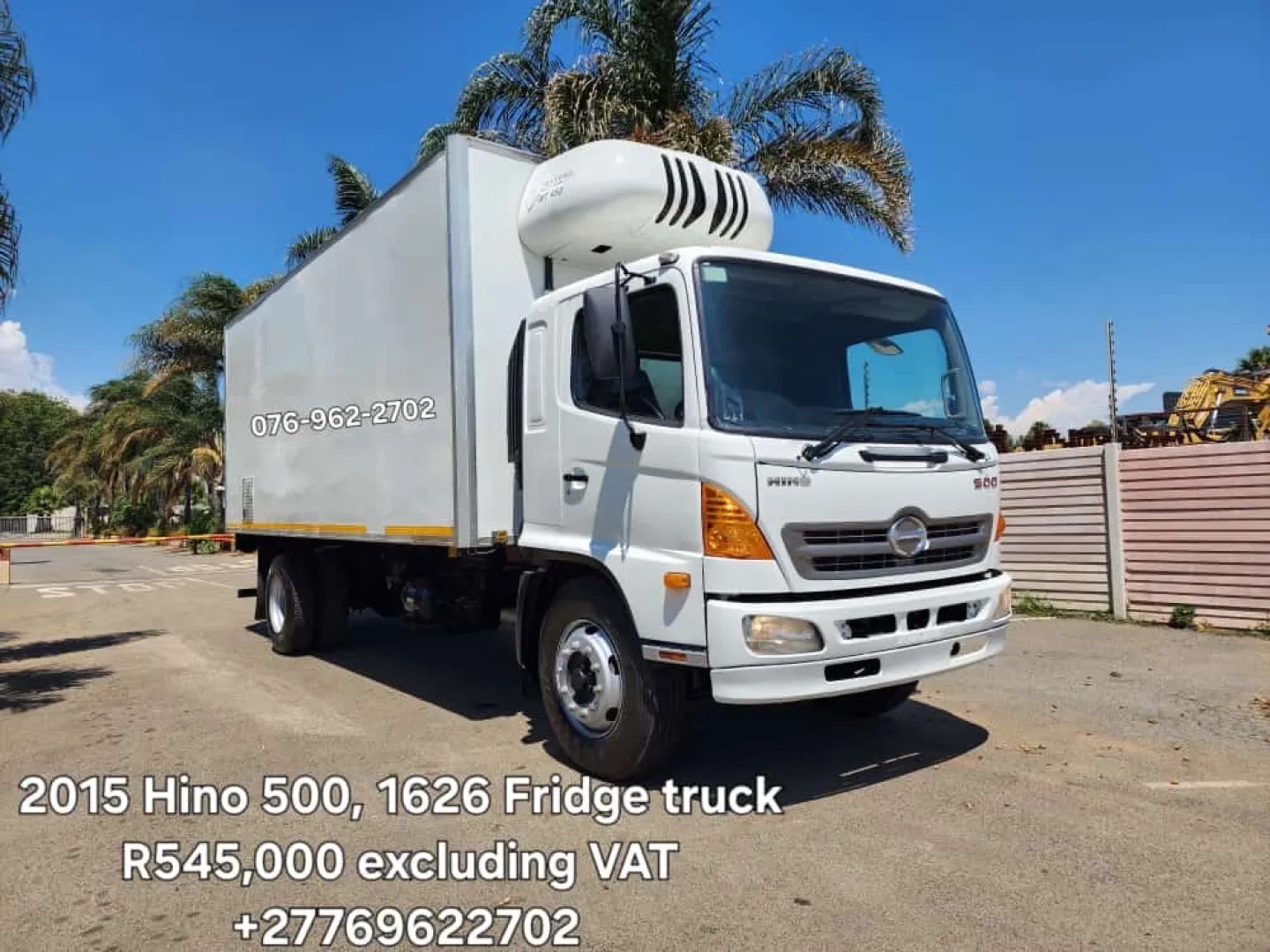 2015 Hino 500 1626 Fridge