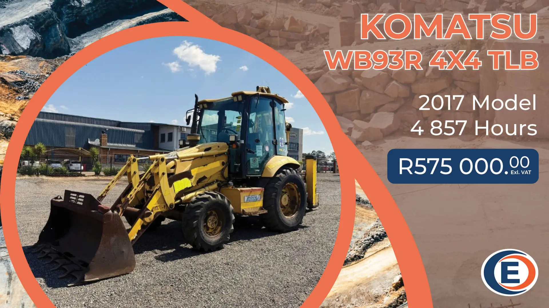 2017 KOMATSU WB93R 4X4 TLB | 4 857 Hours | EarthComp