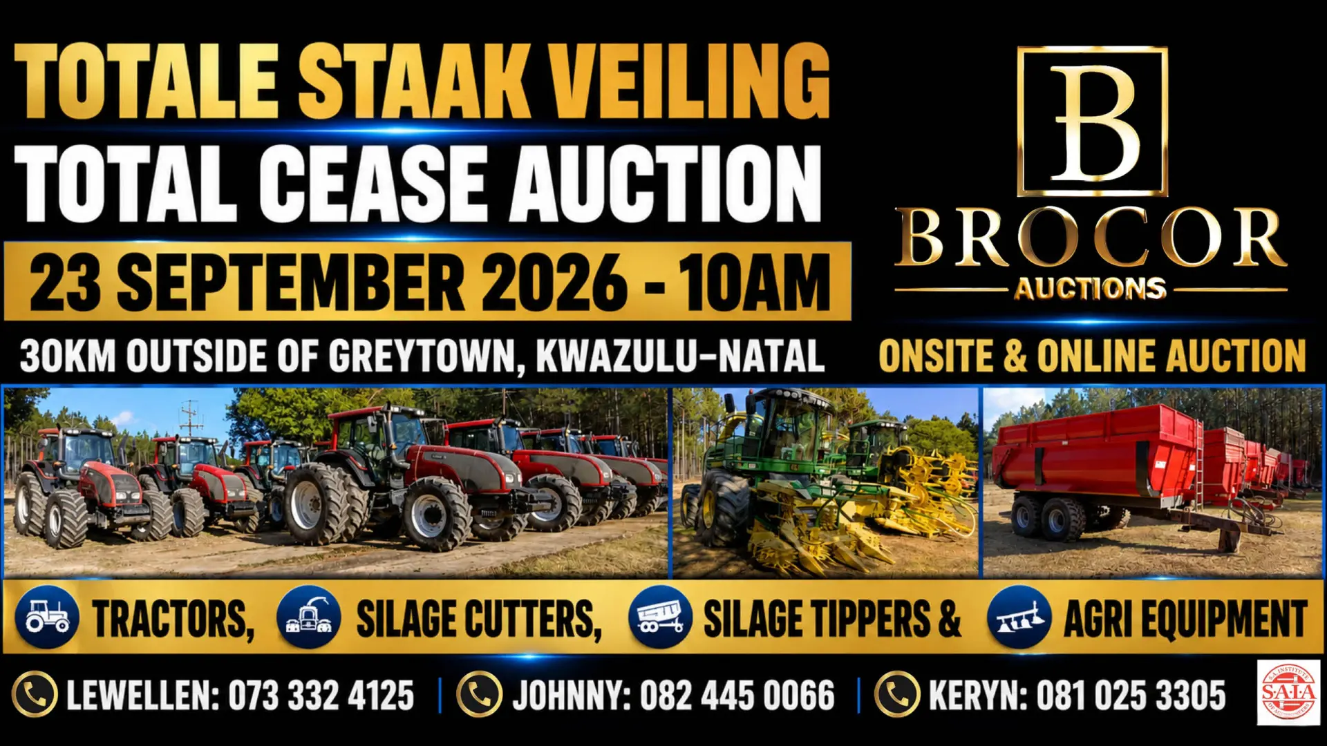 Brocor Total Cease Auction | 23 September 2026 | 10:00 | KZN