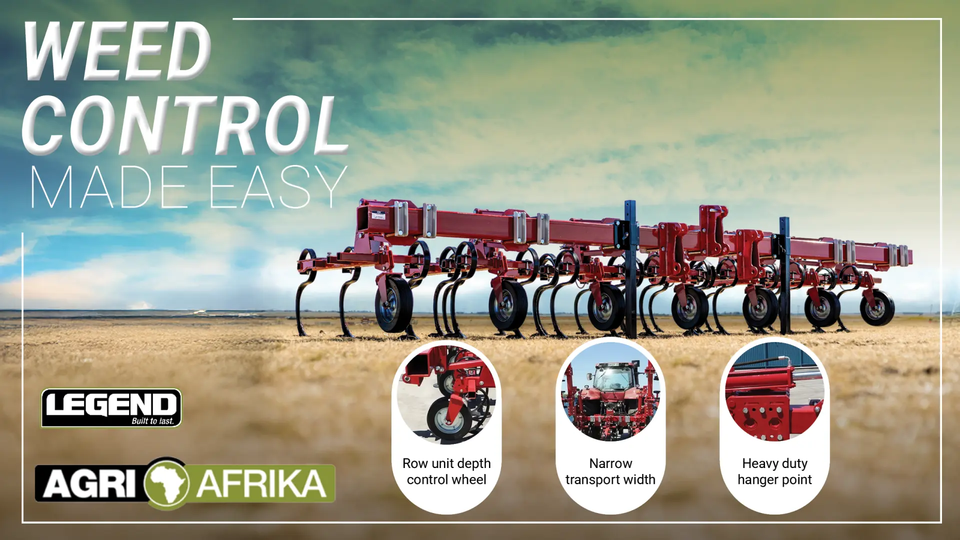 Weed control made easy | LEGEND Inter-Row Cultivator | Agri Afrika