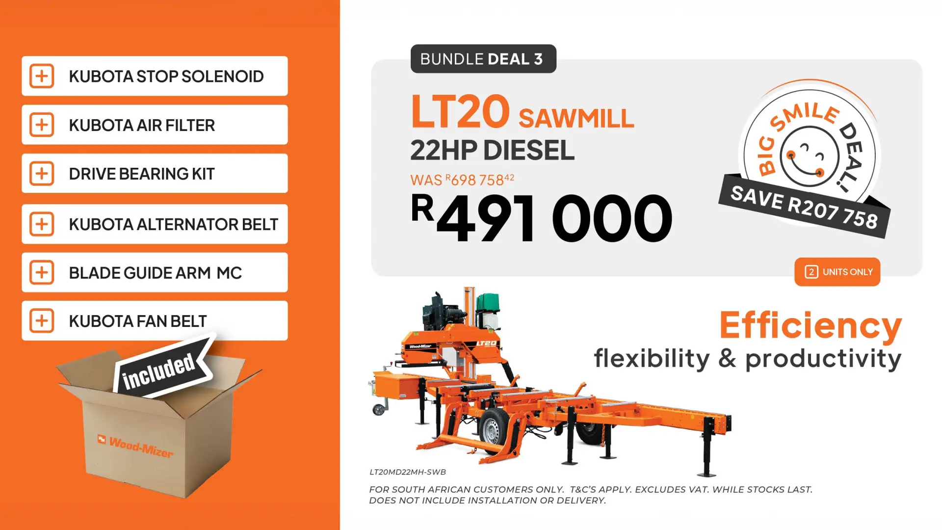 Bundle Deal 3 | LT20 Sawmill 22HP Diesel | Wood-Mizer