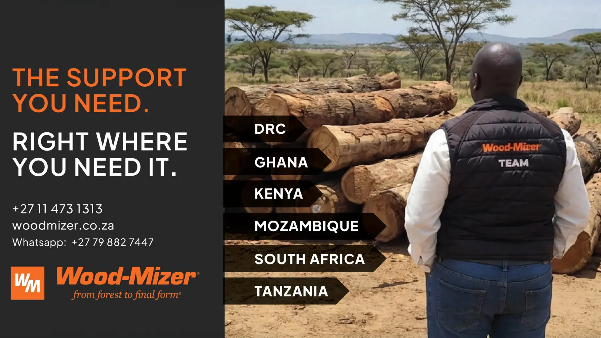 The Support you need | Right where you need it! | Wood-Mizer
