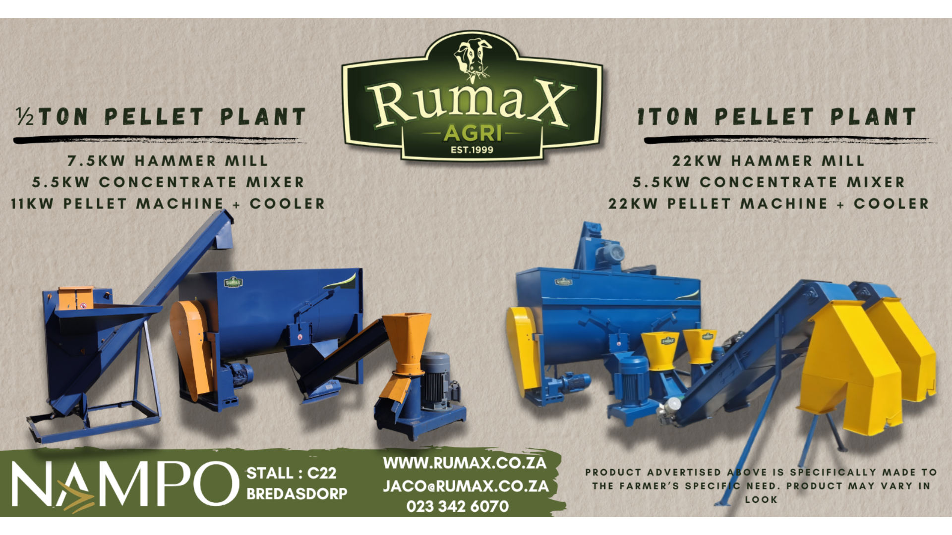 Heavy-Duty Rumax Feed Pellet Plants (½ Ton &amp; 1 Ton Processing Plants) | Rumax Agri
