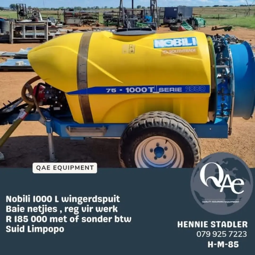 Nobili 1000L Wingerd Spuit | Suid Limpopo | QAC Equipment