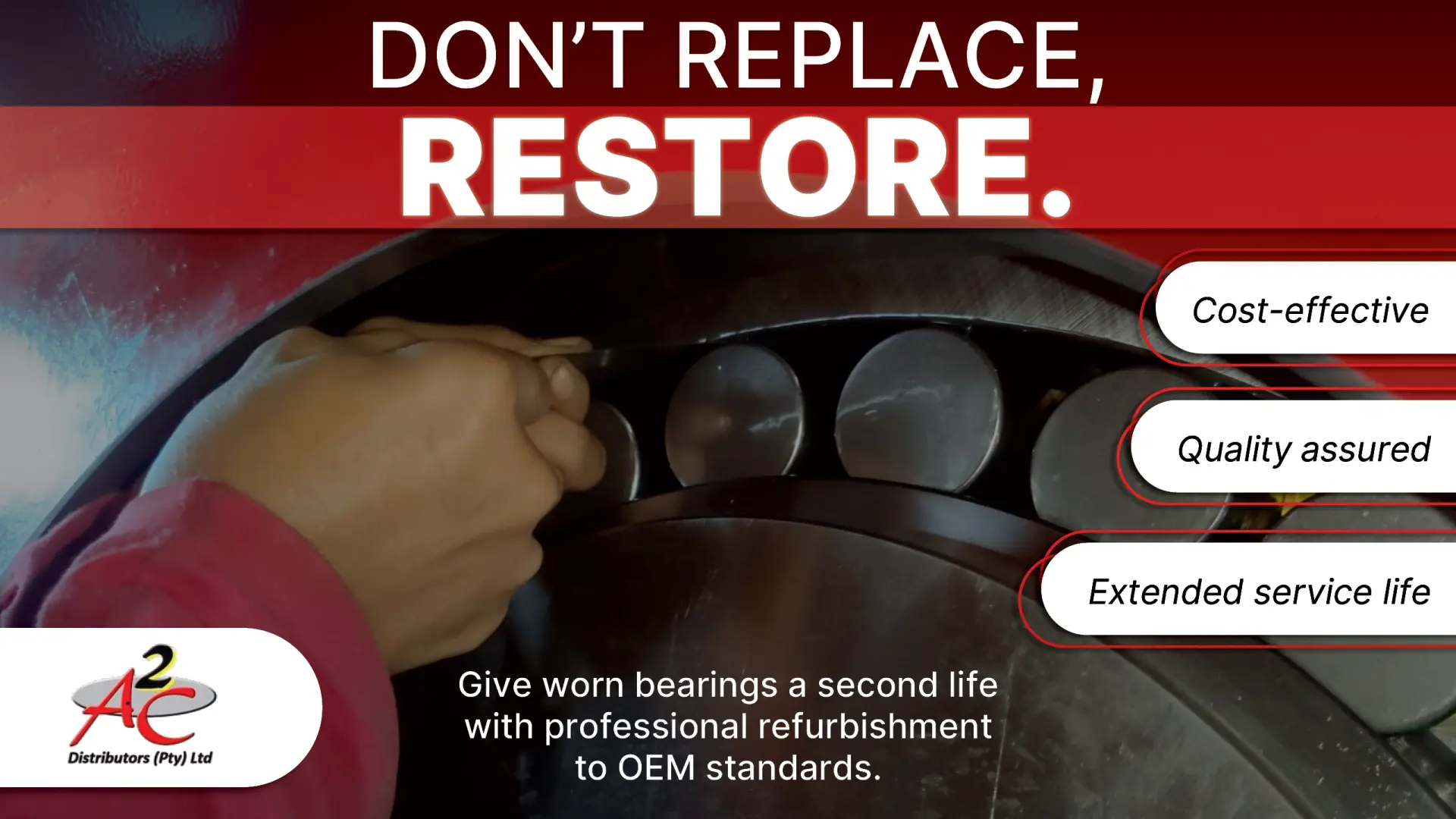 Why buy new when you can restore? Save big on bearing refurbishment with A2C Distributors 